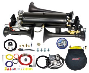 Dodge Ram 1500 Onboard Air System with Train Horn - Kleinn Air Horns - Model 730 Horns - `09-`18